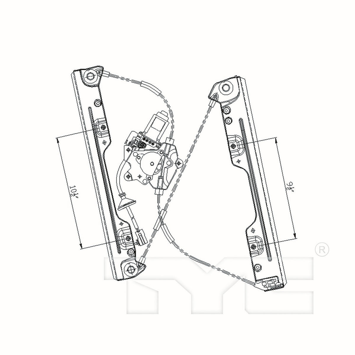 TYC Power Window Motor and Regulator Assembly 660497