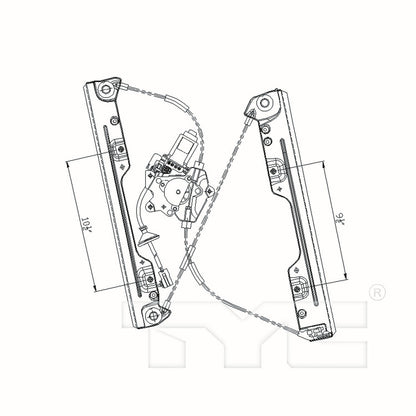 TYC Power Window Motor and Regulator Assembly 660497