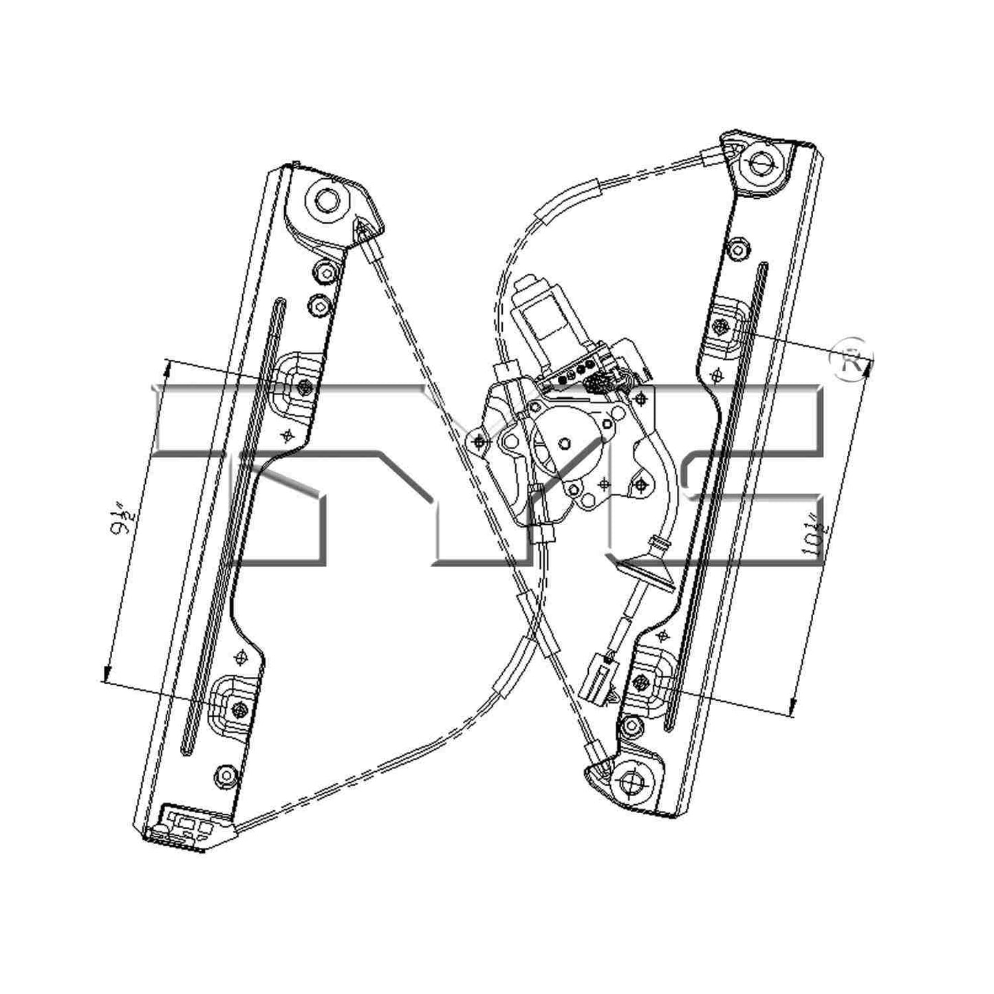 TYC Power Window Motor and Regulator Assembly 660498