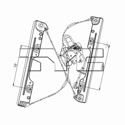 TYC Power Window Motor and Regulator Assembly 660498