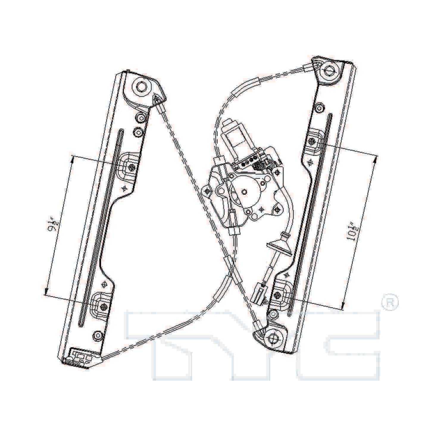 TYC Power Window Motor and Regulator Assembly 660498