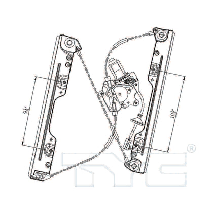 TYC Power Window Motor and Regulator Assembly 660498