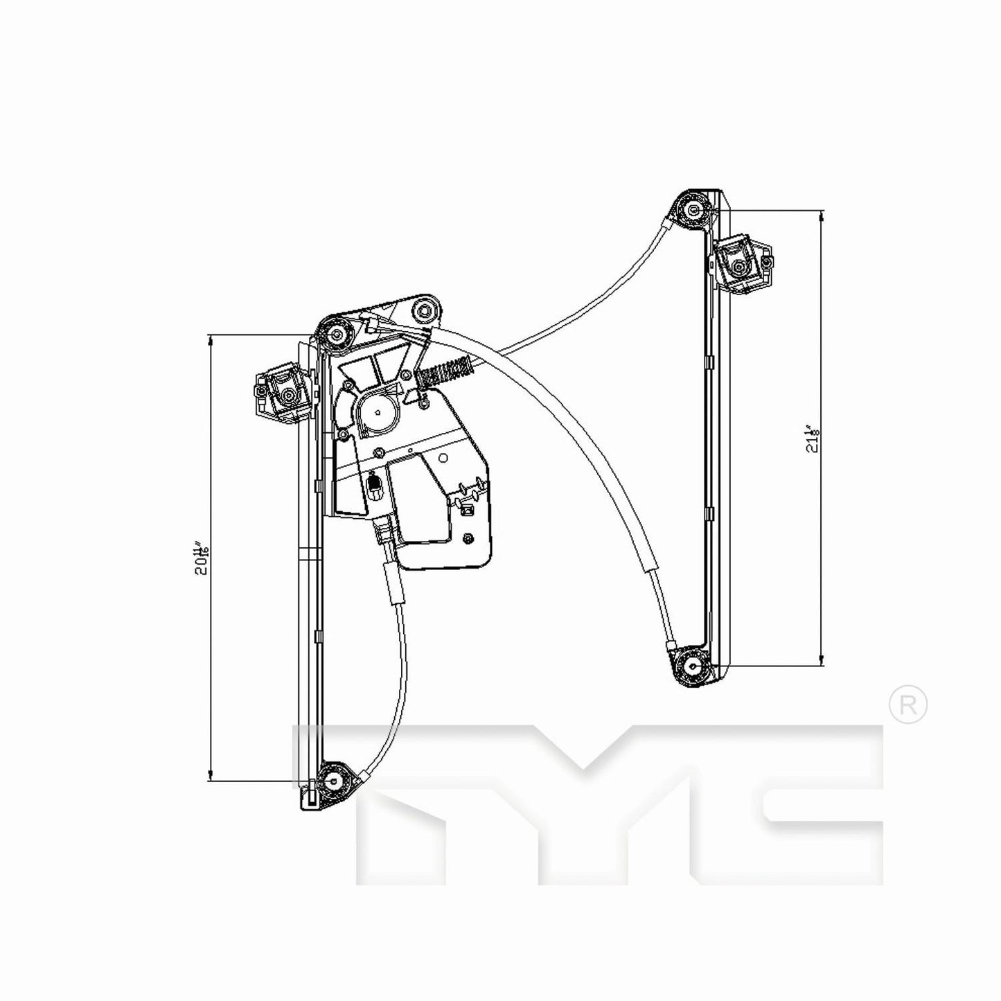 TYC Power Window Motor and Regulator Assembly 660499