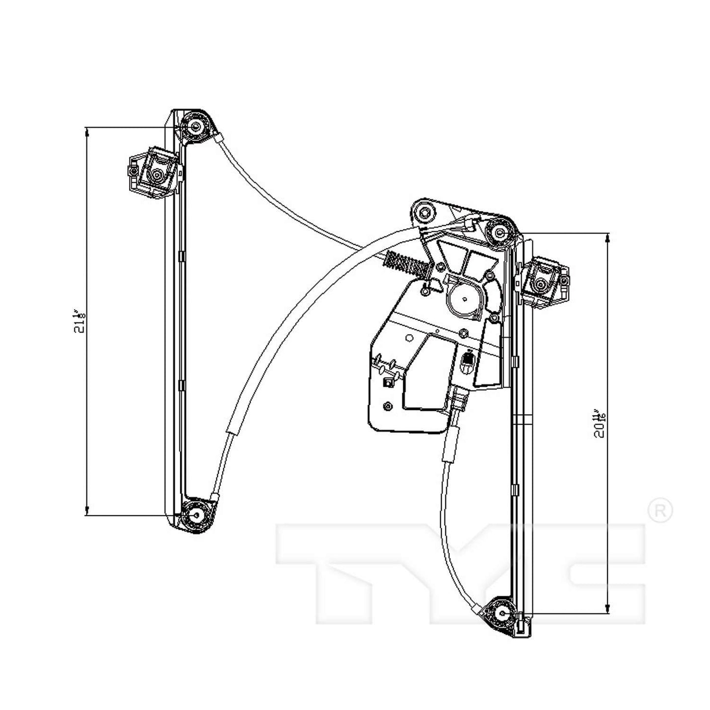 TYC Power Window Motor and Regulator Assembly 660500