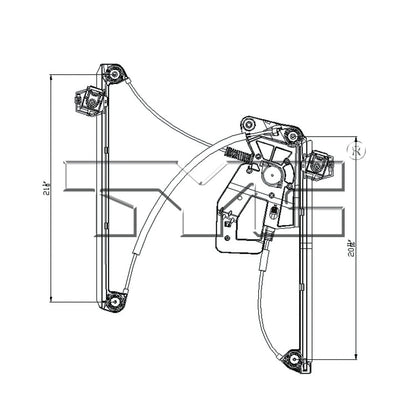 TYC Power Window Motor and Regulator Assembly 660500