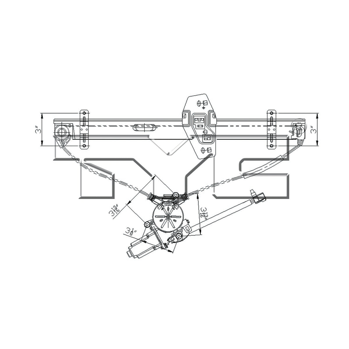 TYC Power Window Motor and Regulator Assembly 660501