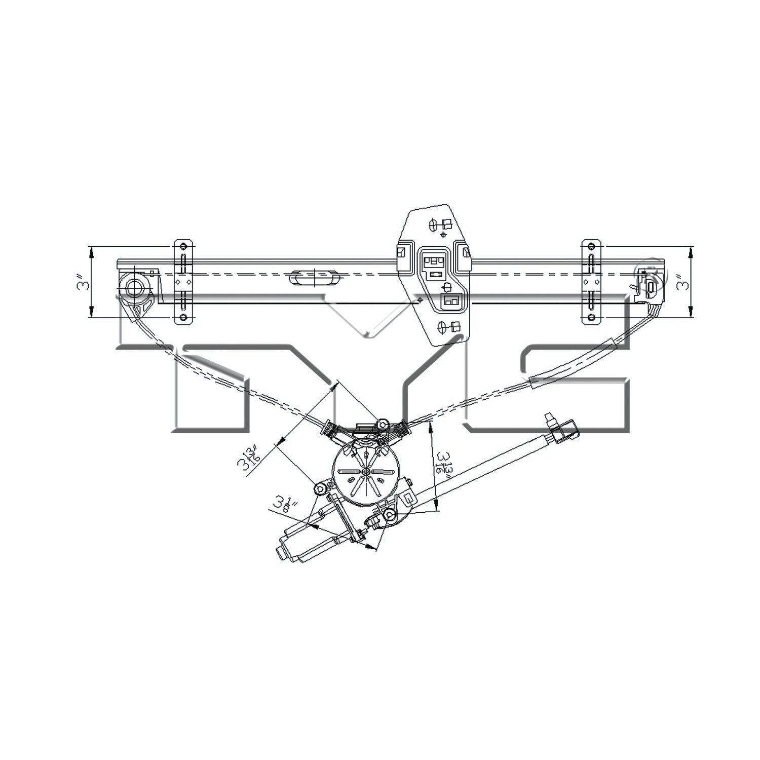 TYC Power Window Motor and Regulator Assembly 660501