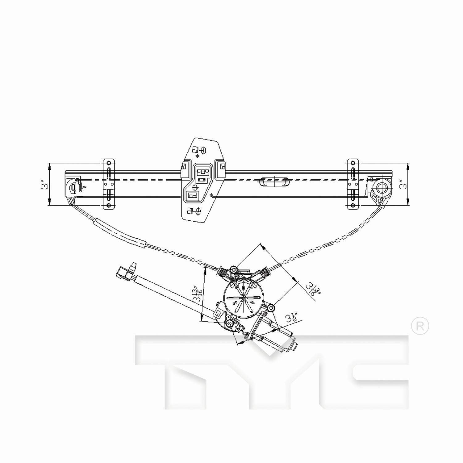 TYC Power Window Motor and Regulator Assembly 660502
