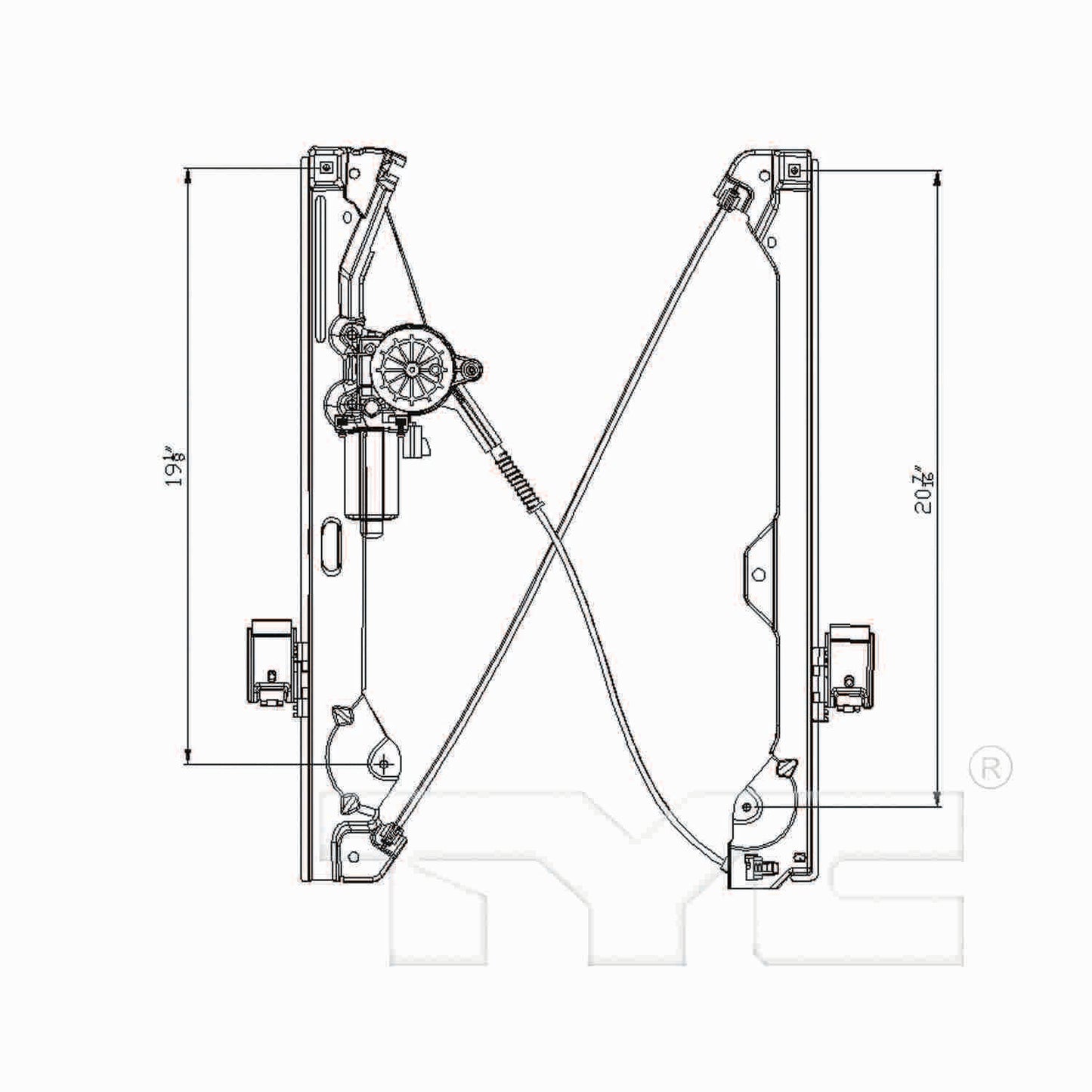 TYC Power Window Motor and Regulator Assembly 660503