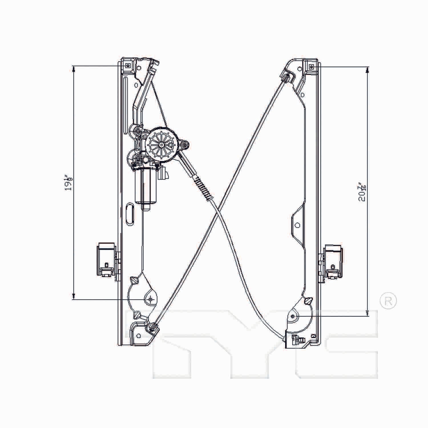 TYC Power Window Motor and Regulator Assembly 660503