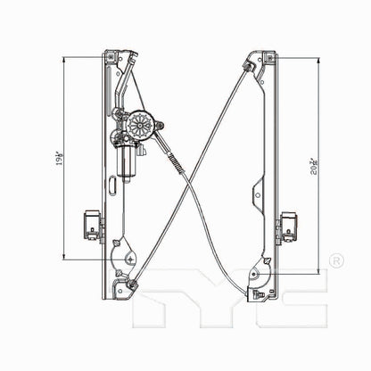 TYC Power Window Motor and Regulator Assembly 660503