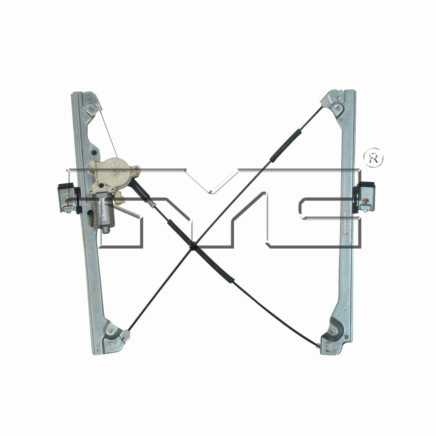 TYC Power Window Motor and Regulator Assembly  top view frsport 660507