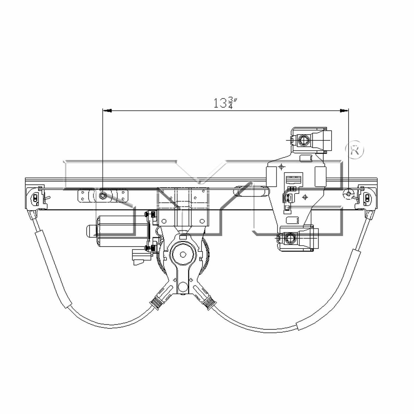 TYC Power Window Motor and Regulator Assembly 660509