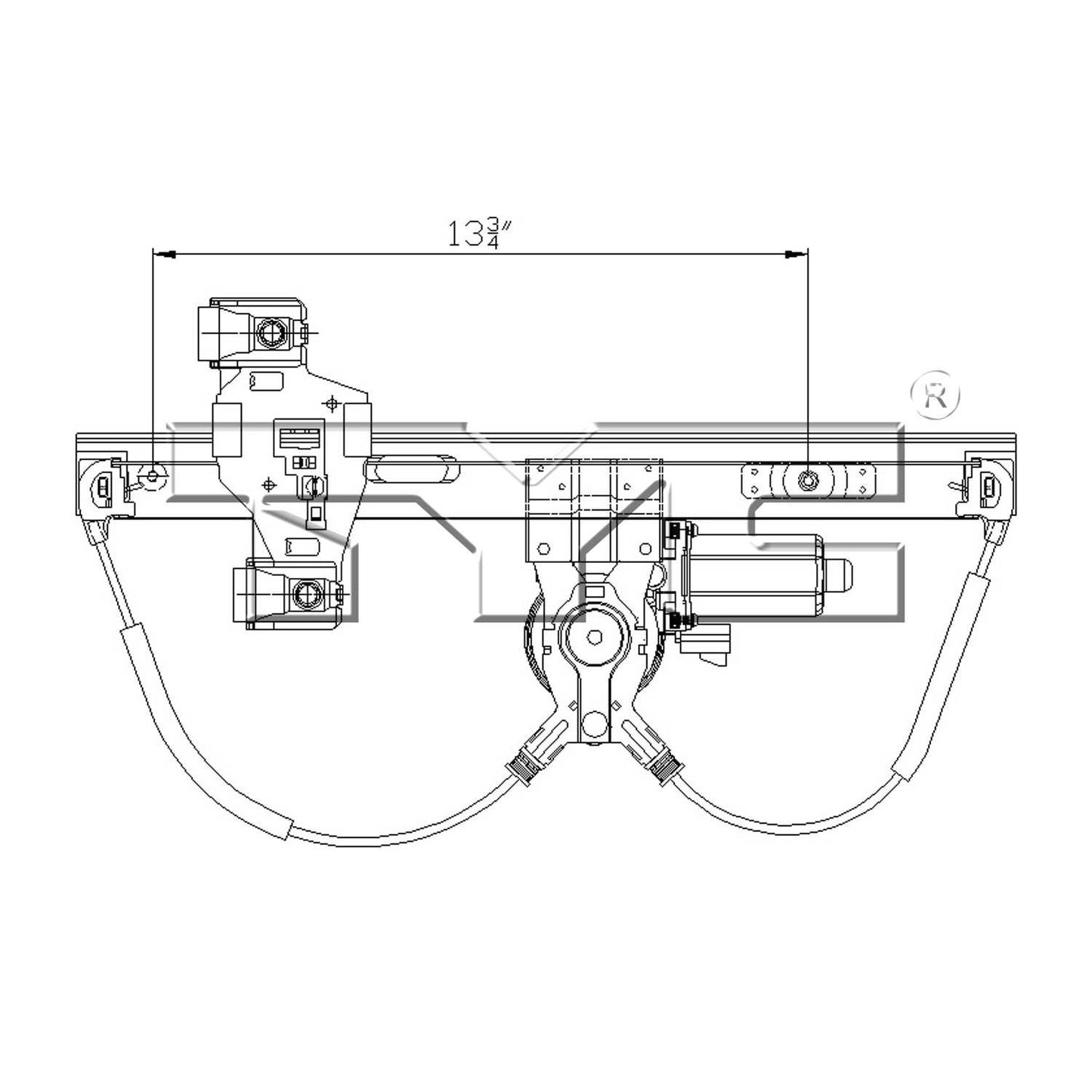 TYC Power Window Motor and Regulator Assembly 660510
