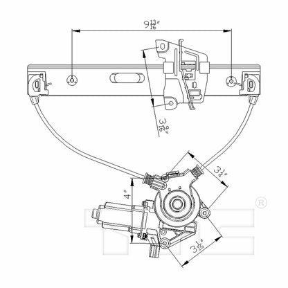 TYC Power Window Motor and Regulator Assembly 660532