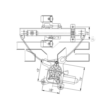 TYC Power Window Motor and Regulator Assembly 660533