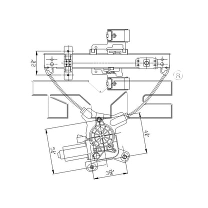 TYC Power Window Motor and Regulator Assembly 660534