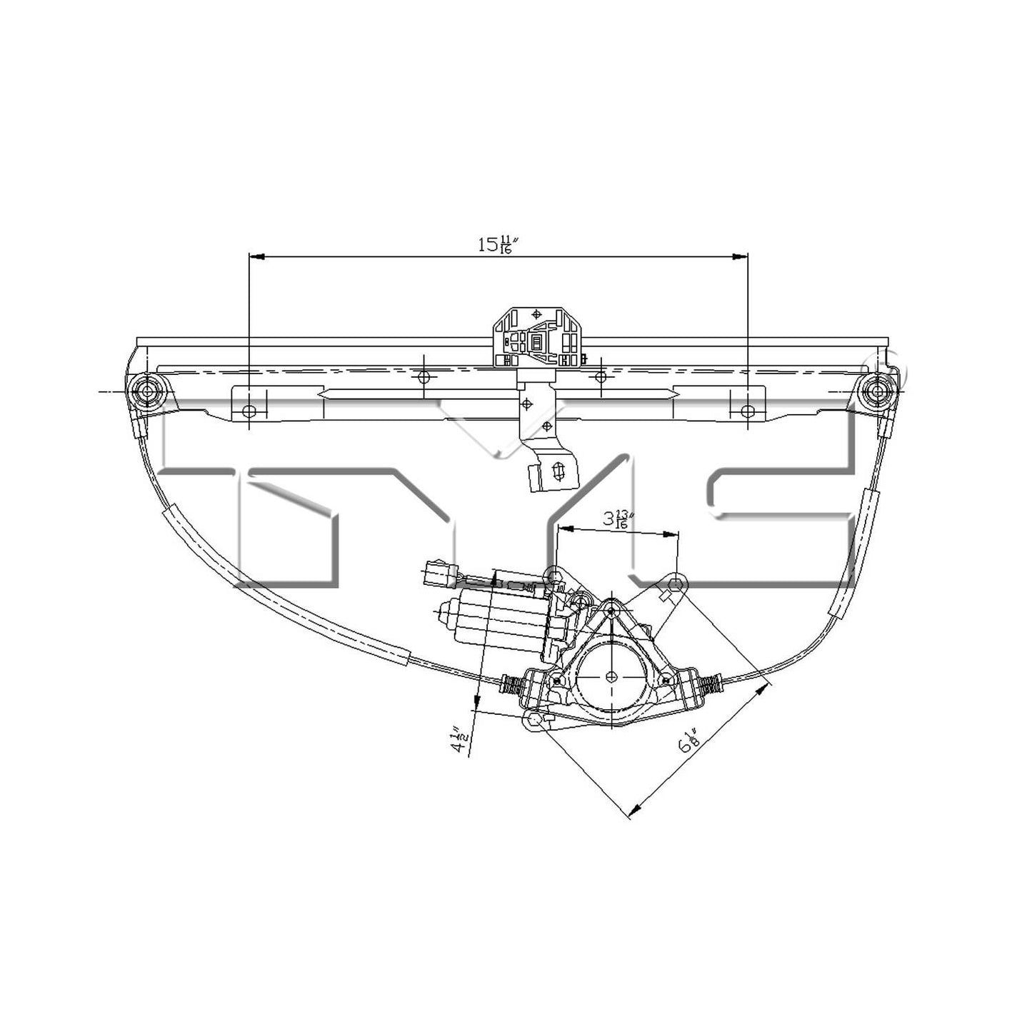 TYC Power Window Motor and Regulator Assembly 660536