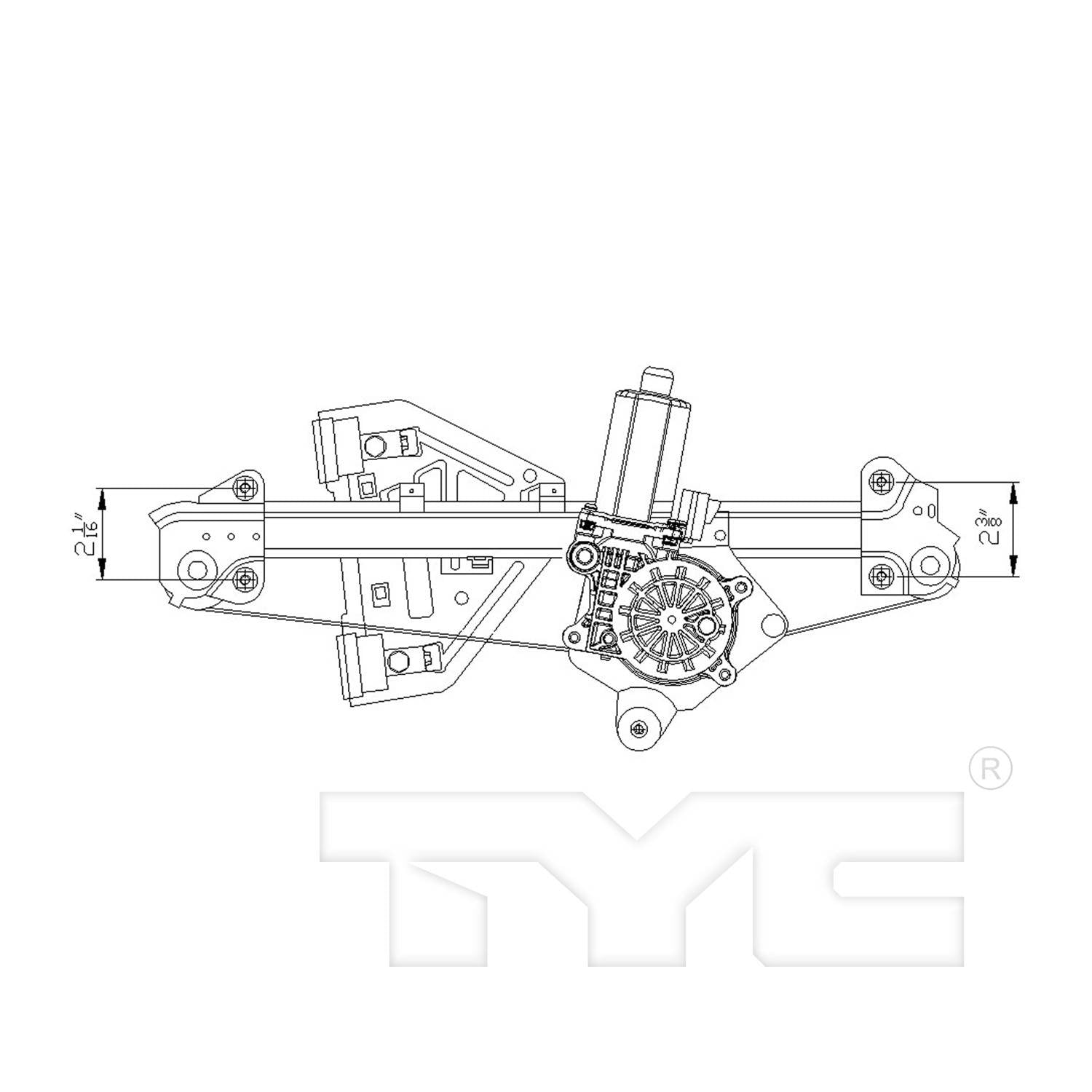 TYC Power Window Motor and Regulator Assembly 660539
