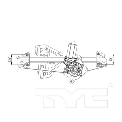 TYC Power Window Motor and Regulator Assembly 660539