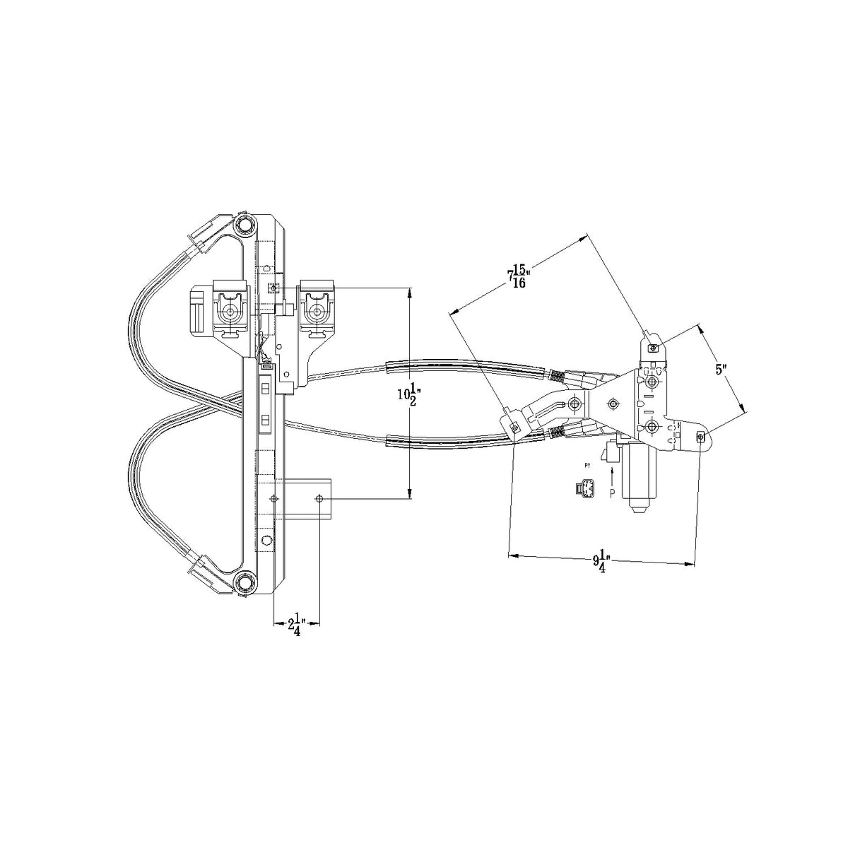 TYC Power Window Motor and Regulator Assembly 660543