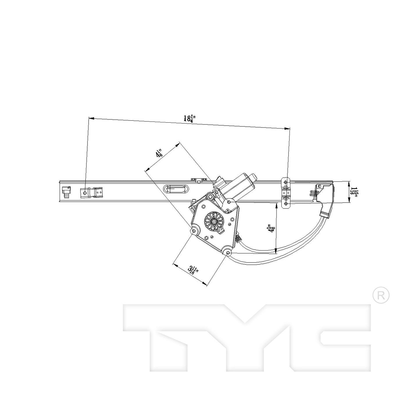 TYC Power Window Motor and Regulator Assembly 660546