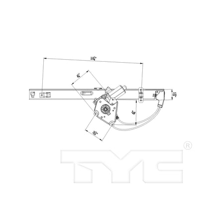 TYC Power Window Motor and Regulator Assembly 660546