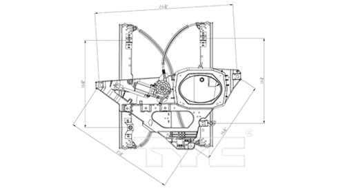 TYC Power Window Motor and Regulator Assembly 660547