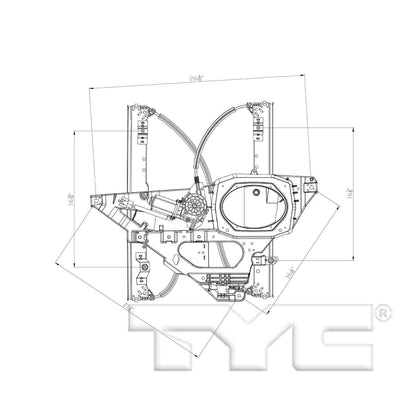 TYC Power Window Motor and Regulator Assembly 660547