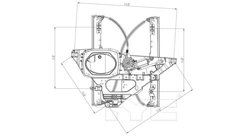 TYC Power Window Motor and Regulator Assembly 660548