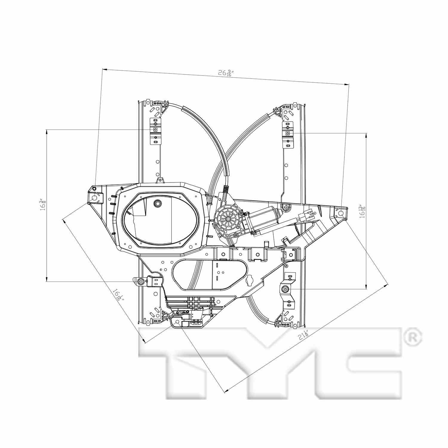 TYC Power Window Motor and Regulator Assembly 660548