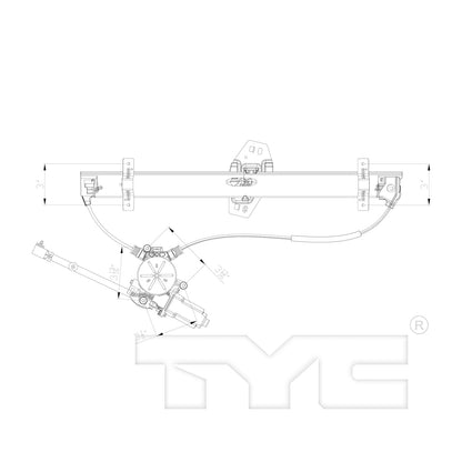 TYC Power Window Motor and Regulator Assembly 660554