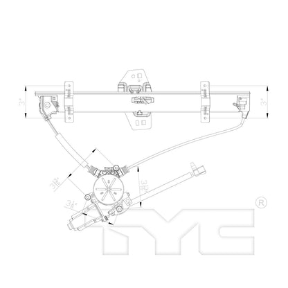 TYC Power Window Motor and Regulator Assembly 660555