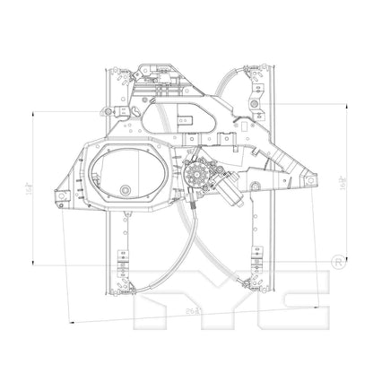 TYC Power Window Motor and Regulator Assembly 660557