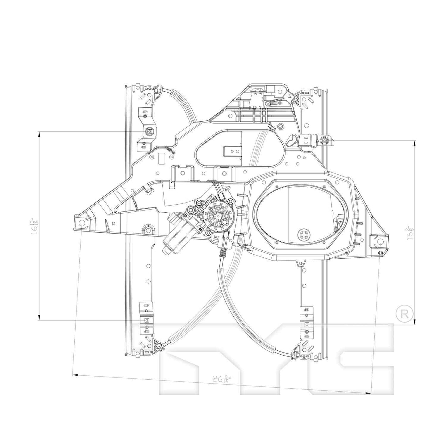 TYC Power Window Motor and Regulator Assembly 660558