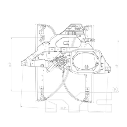 TYC Power Window Motor and Regulator Assembly 660558