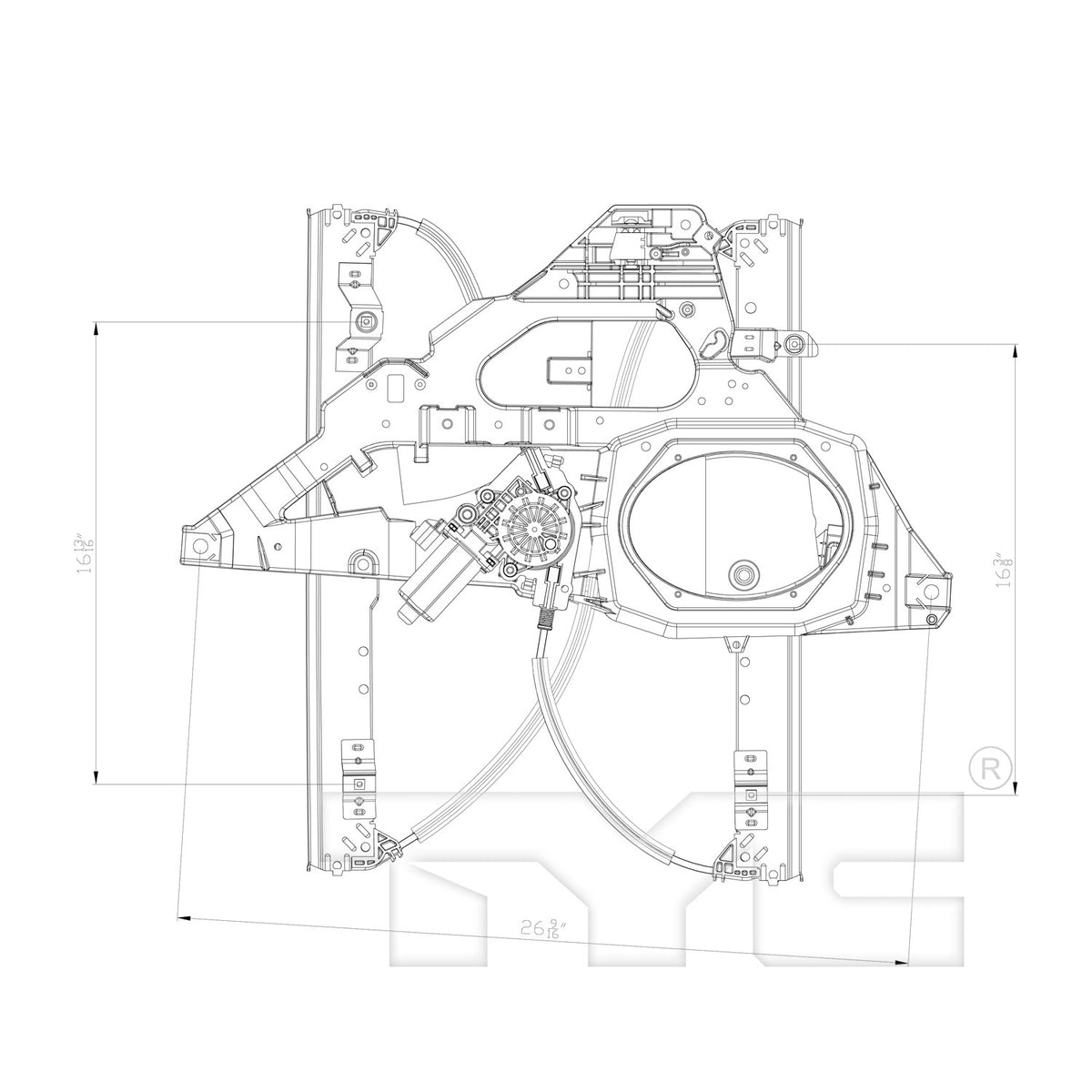 TYC Power Window Motor and Regulator Assembly 660558