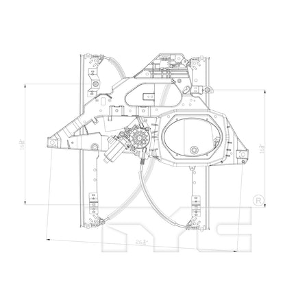 TYC Power Window Motor and Regulator Assembly 660558