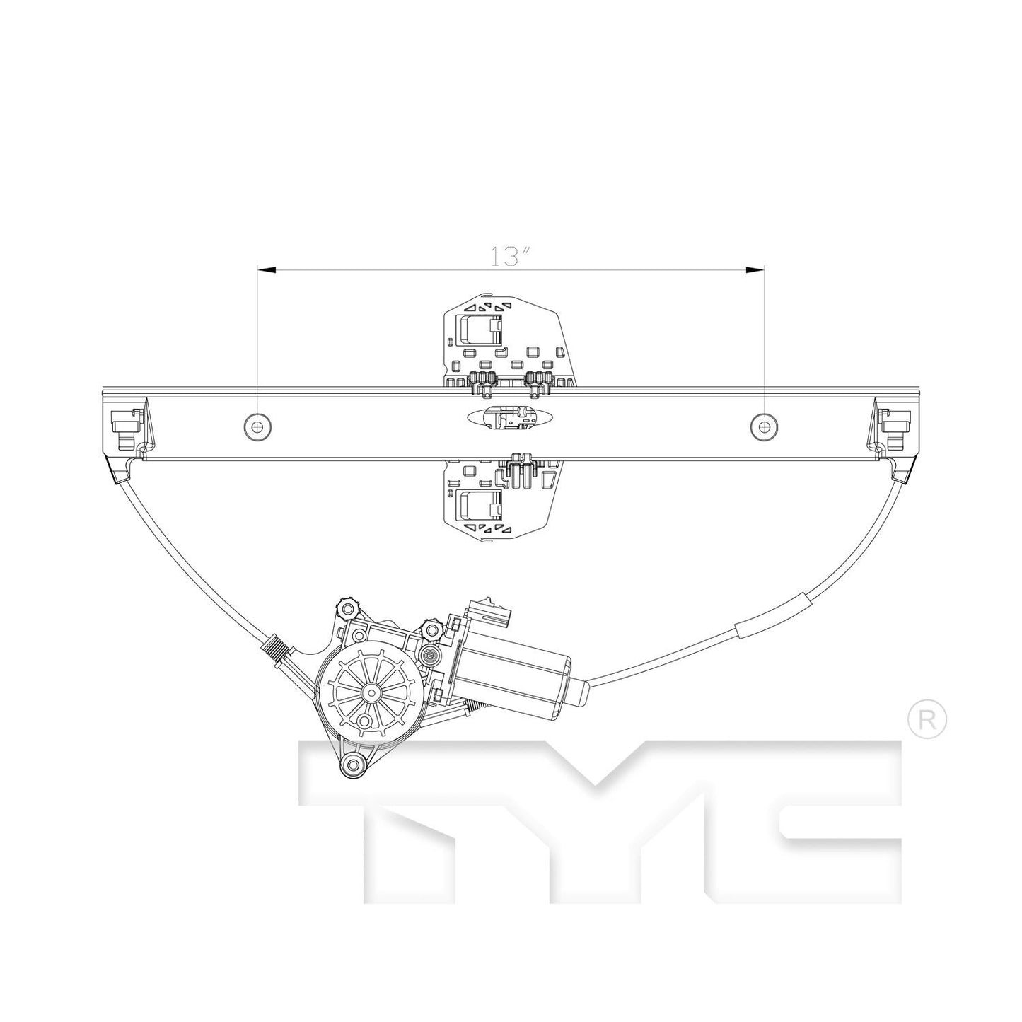 TYC Power Window Motor and Regulator Assembly 660561