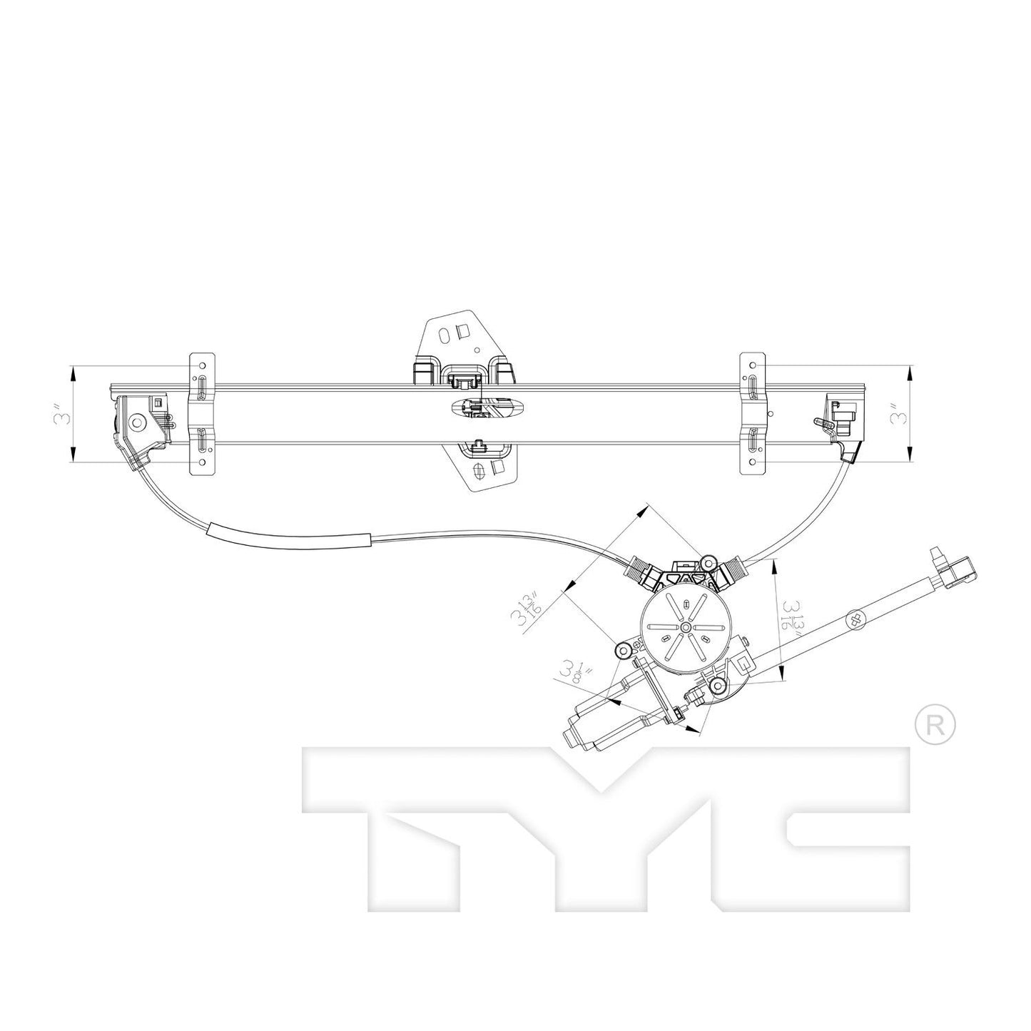 TYC Power Window Motor and Regulator Assembly 660563
