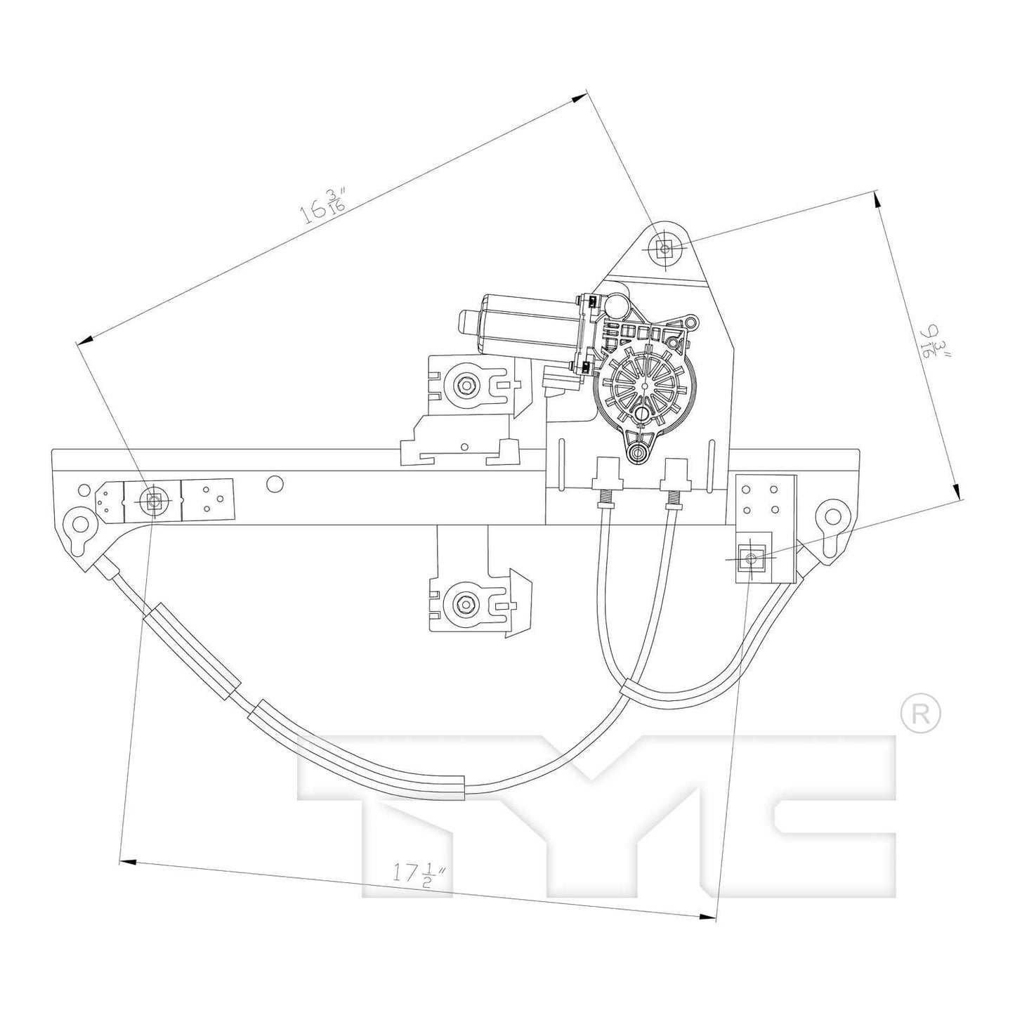 TYC Power Window Motor and Regulator Assembly 660565