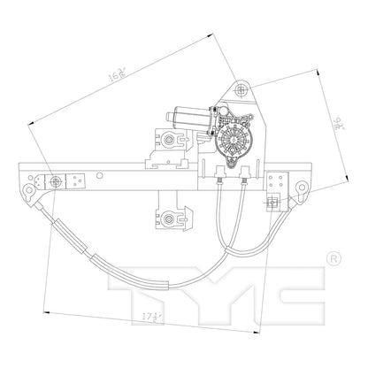 TYC Power Window Motor and Regulator Assembly 660565