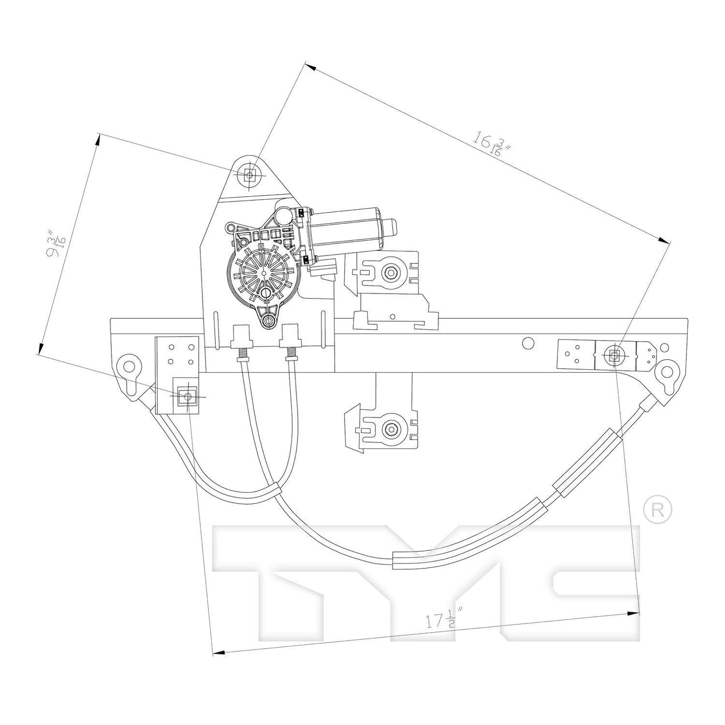 TYC Power Window Motor and Regulator Assembly 660566
