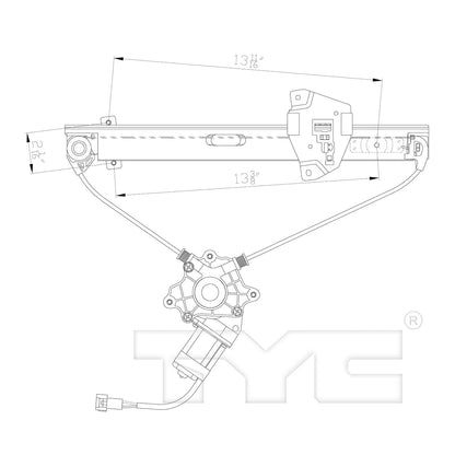 TYC Power Window Motor and Regulator Assembly 660568