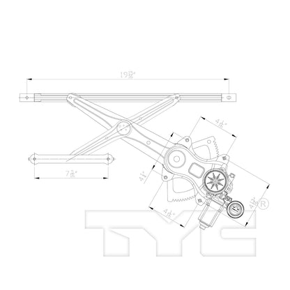 TYC Power Window Motor and Regulator Assembly 660569