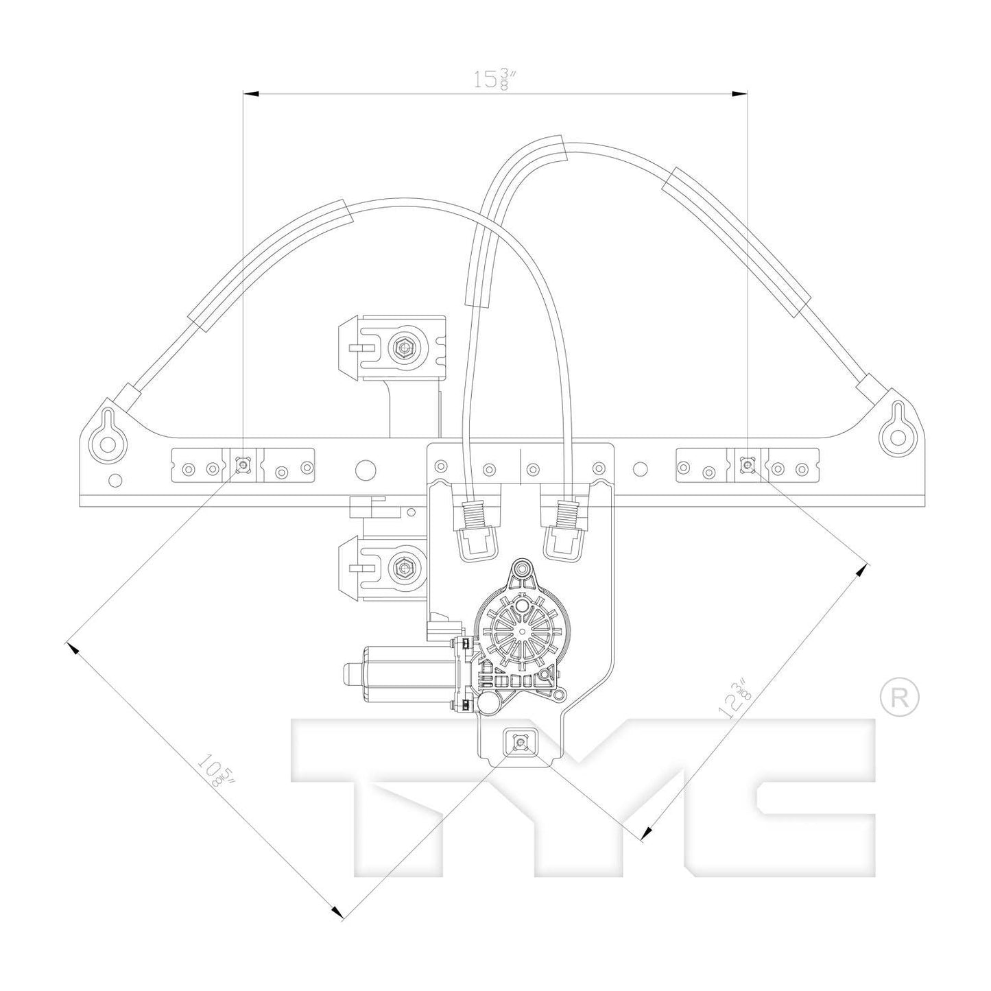 TYC Power Window Motor and Regulator Assembly 660571