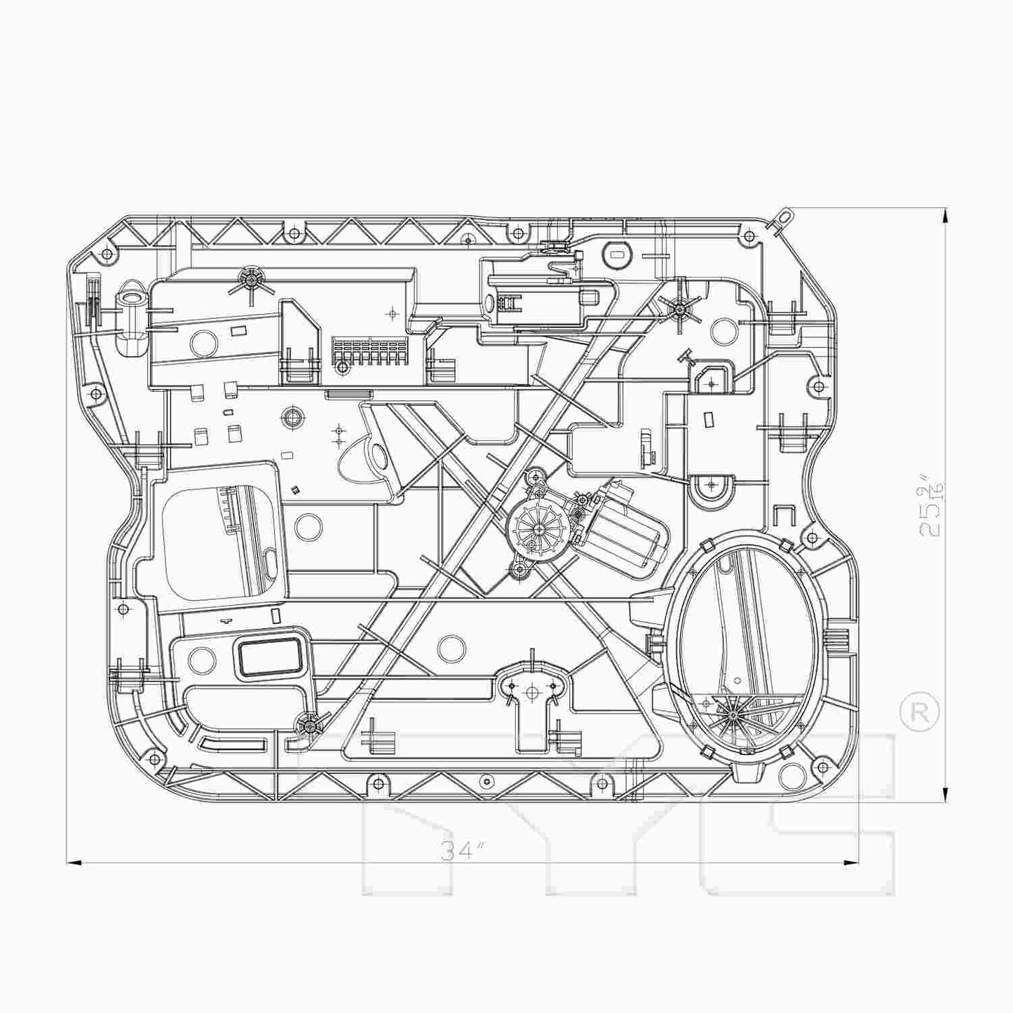 TYC Power Window Motor and Regulator Assembly 660580