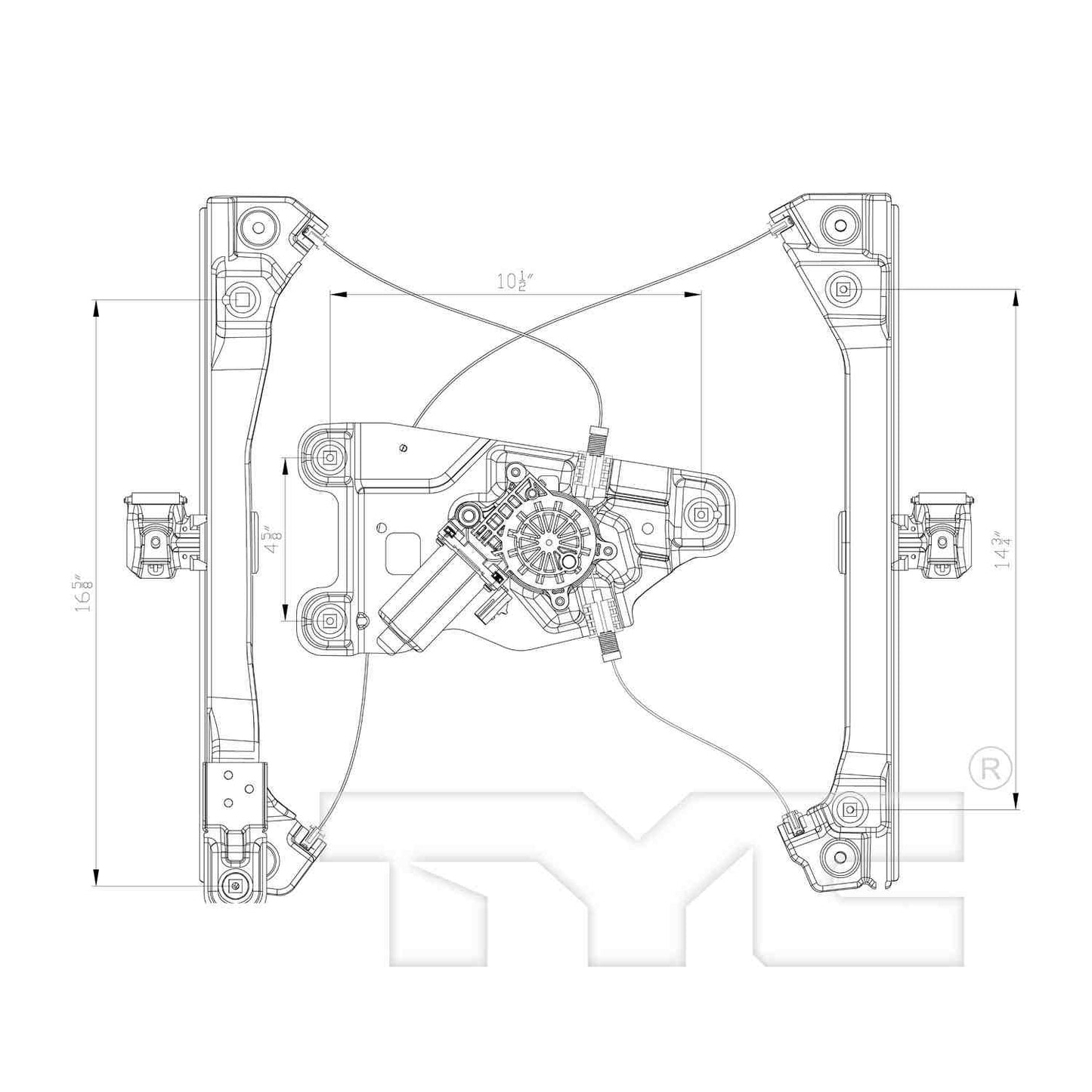 TYC Power Window Motor and Regulator Assembly 660584