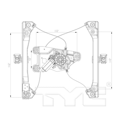 TYC Power Window Motor and Regulator Assembly 660584