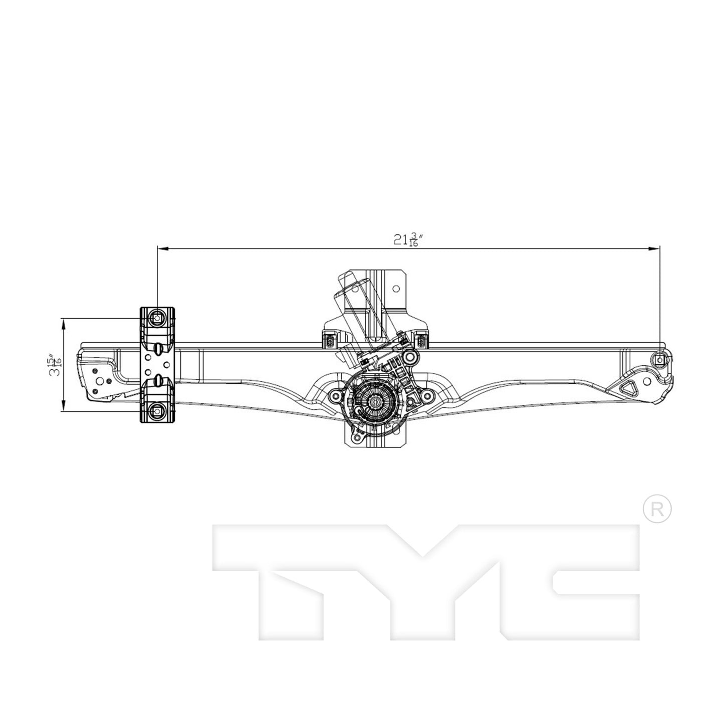 TYC Power Window Motor and Regulator Assembly 660586 image 3